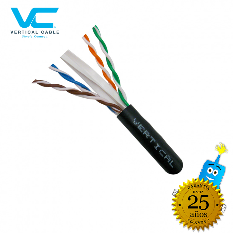 Cable UTP exterior sin gel CMX Cat 6A Todo de Redes